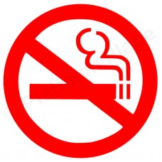 1 x No Smoking Logo Decal Cut Sticker-140mm x 140mm-Self Adhesive Vinyl Sign-Car,Taxi,Cab,Restaraunt,Takeaway,Shop 